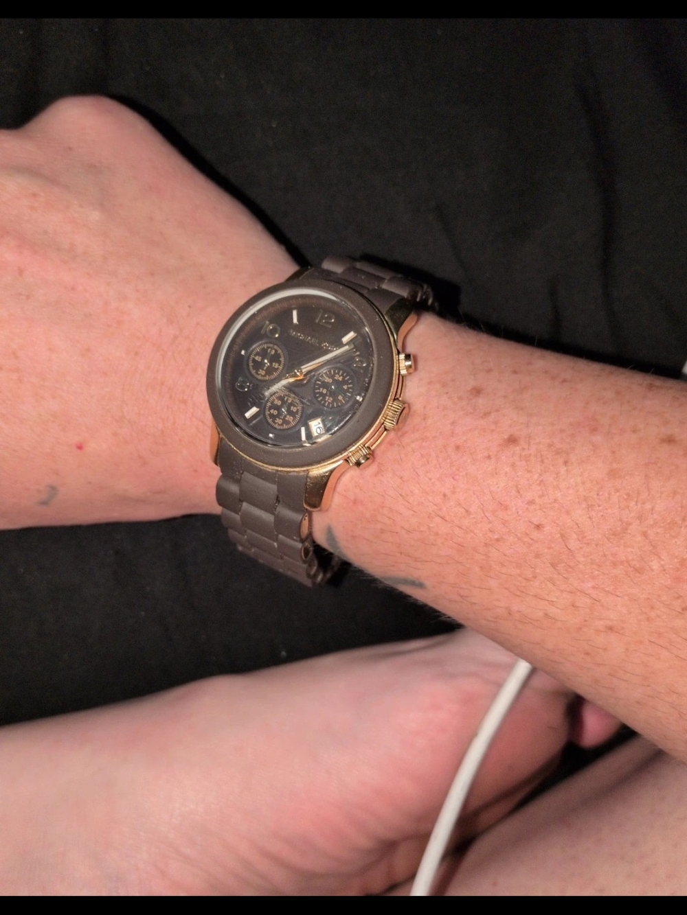 Michael Kors Men's Brown and Gold Chronograph Watch